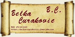 Belka Curaković vizit kartica